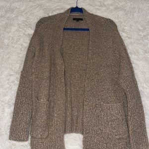Kendall and Kylie knitted tan cardigan sweater